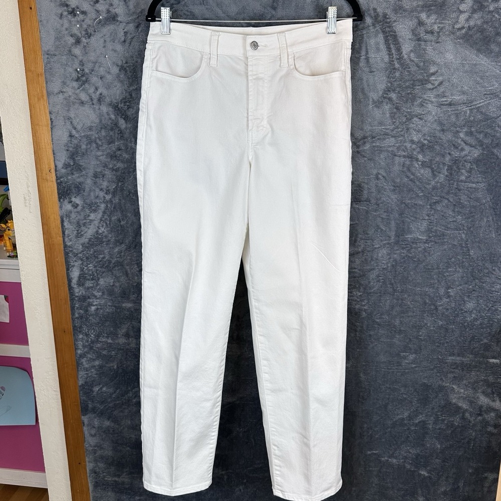 Old Navy High-Rise Wow Loose Jeans Size 10 White Denim Straight Stretch